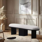 Meridian Furniture, Banc en Tissu Bouclé Wilshire