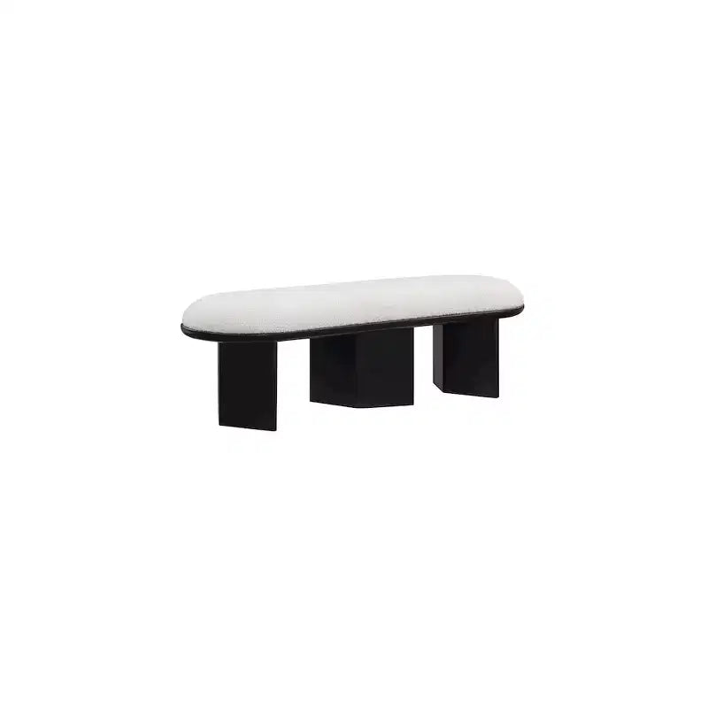 Meridian Furniture, Banc en Tissu Bouclé Wilshire