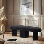 Meridian Furniture, Banc en Tissu Bouclé Wilshire
