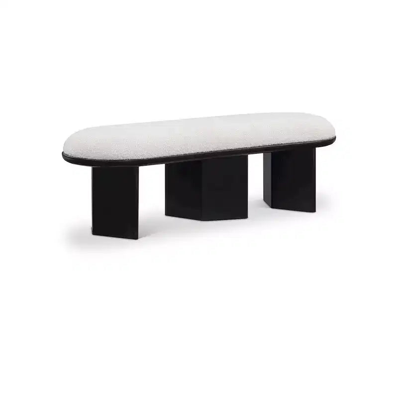 Meridian Furniture, Banc en Tissu Bouclé Wilshire