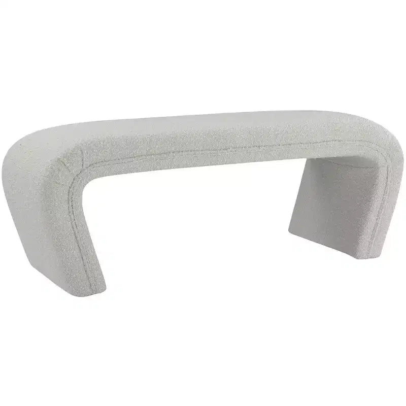 Meridian Furniture,Banc Odelia en tissu bouclé