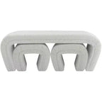 Meridian Furniture,Banc Odelia en tissu bouclé