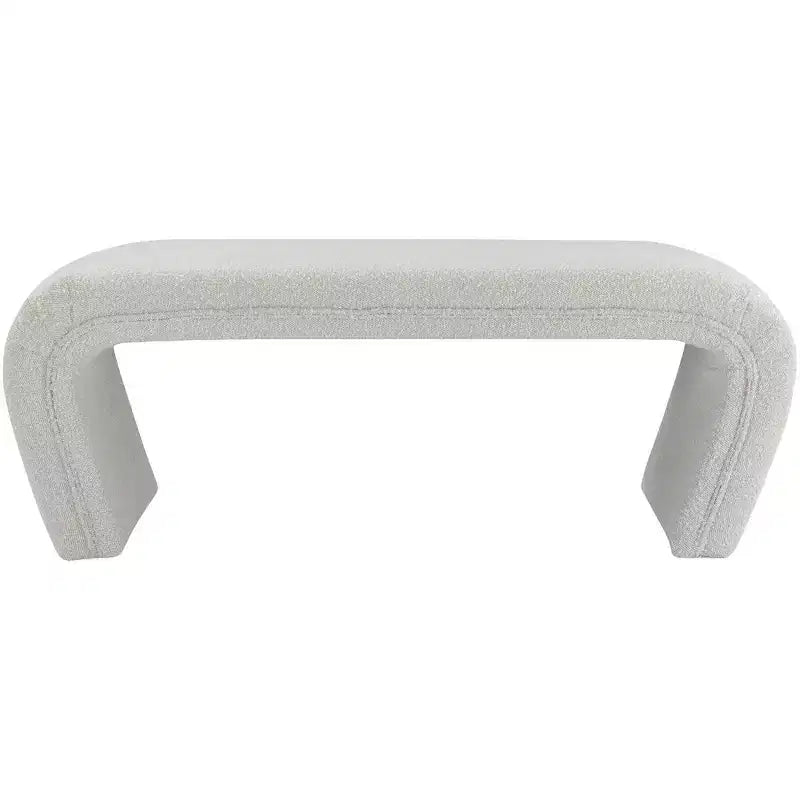 Meridian Furniture,Banc Odelia en tissu bouclé