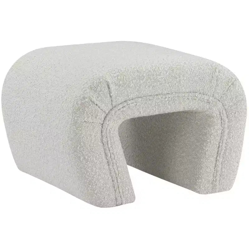 Meridian Furniture,Banc Odelia en tissu bouclé