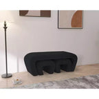 Meridian Furniture,Banc Odelia en tissu bouclé