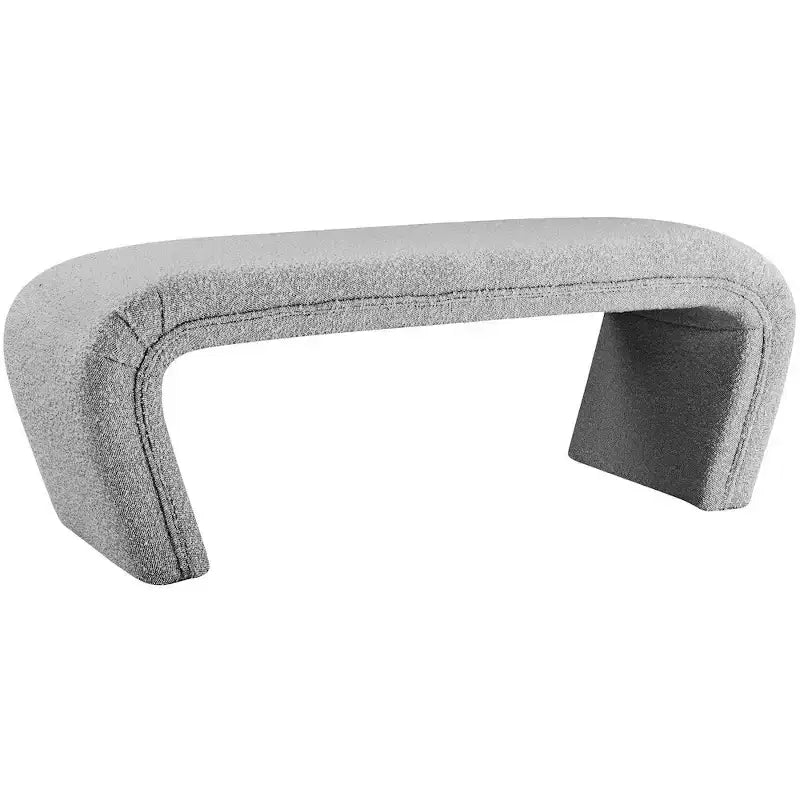 Meridian Furniture,Banc Odelia en tissu bouclé