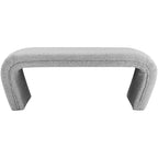 Meridian Furniture,Banc Odelia en tissu bouclé