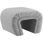Meridian Furniture,Banc Odelia en tissu bouclé