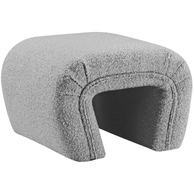 Meridian Furniture,Banc Odelia en tissu bouclé