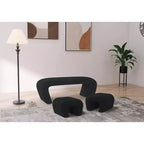Meridian Furniture,Banc Odelia en tissu bouclé
