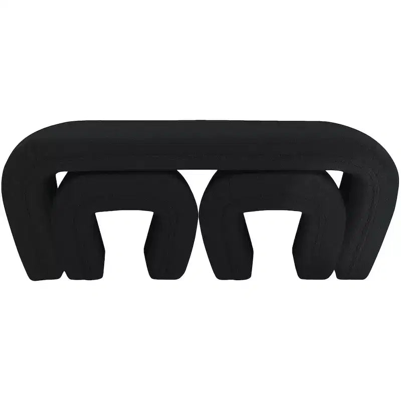 Meridian Furniture,Banc Odelia en tissu bouclé