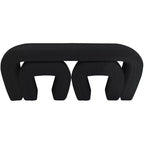 Meridian Furniture,Banc Odelia en tissu bouclé