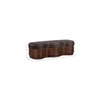 Meridian Furniture, Banc en Tissu Velours Fourrure Savoy