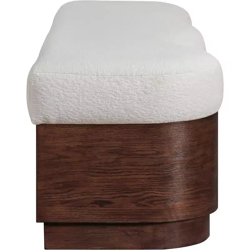 Meridian Furniture, Banc en Tissu Velours Fourrure Savoy