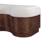 Meridian Furniture, Banc en Tissu Velours Fourrure Savoy