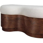 Meridian Furniture, Banc en Tissu Velours Fourrure Savoy