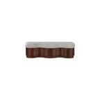 Meridian Furniture, Banc en Tissu Velours Fourrure Savoy