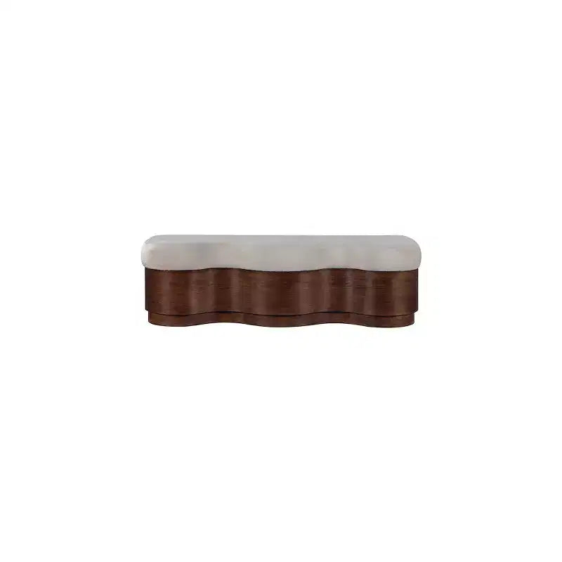 Meridian Furniture, Banc en Tissu Velours Fourrure Savoy