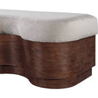 Meridian Furniture, Banc en Tissu Velours Fourrure Savoy