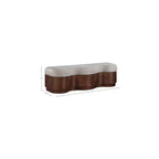 Meridian Furniture, Banc en Tissu Velours Fourrure Savoy