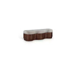 Meridian Furniture,Savoy Velour Fur Fabric Bench