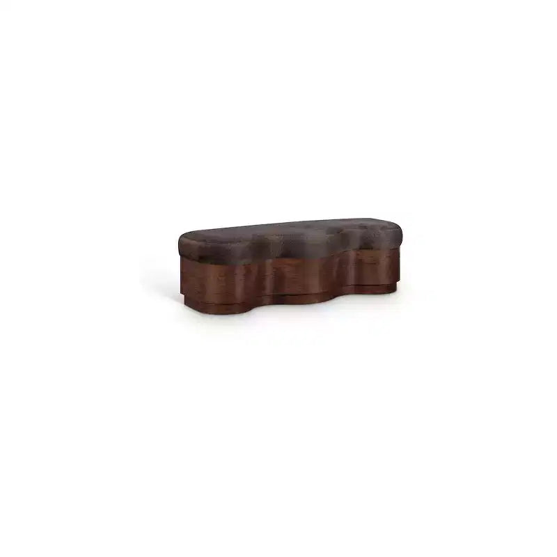 Meridian Furniture, Banc en Tissu Velours Fourrure Savoy