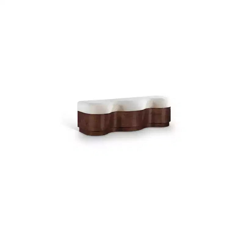 Meridian Furniture, Banc en Tissu Velours Fourrure Savoy