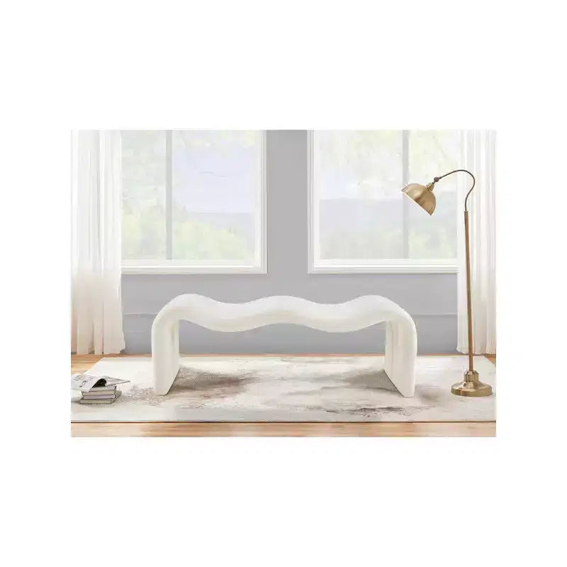 Meridian Furniture, Banc en tissu chenille Willow