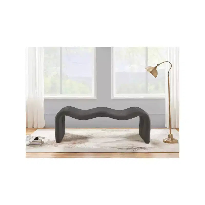 Meridian Furniture, Banc en tissu chenille Willow