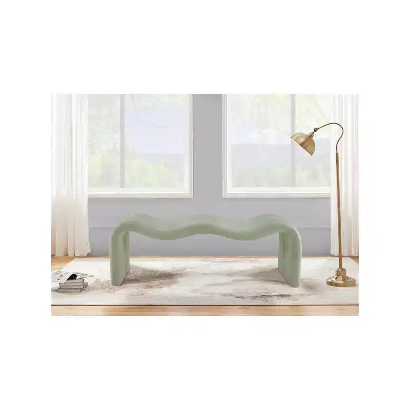 Meridian Furniture, Banc en tissu chenille Willow