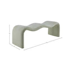 Meridian Furniture, Banc en tissu chenille Willow