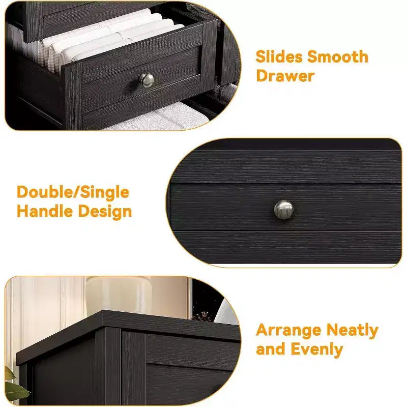 Commode Acekool à 12 tiroirs, grande commode moderne pour chambre à coucher, meuble TV pour téléviseur de 65 pouces, meuble de rangement en bois pour salon, couloir
