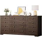 Commode Acekool à 12 tiroirs, grande commode moderne pour chambre à coucher, meuble TV pour téléviseur de 65 pouces, meuble de rangement en bois pour salon, couloir