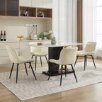 CLIHOME Lot de 2 Chaises de Salle à Manger, Chaises de Cuisine Rembourrées en Similicuir de Style Moderne du Milieu du Siècle