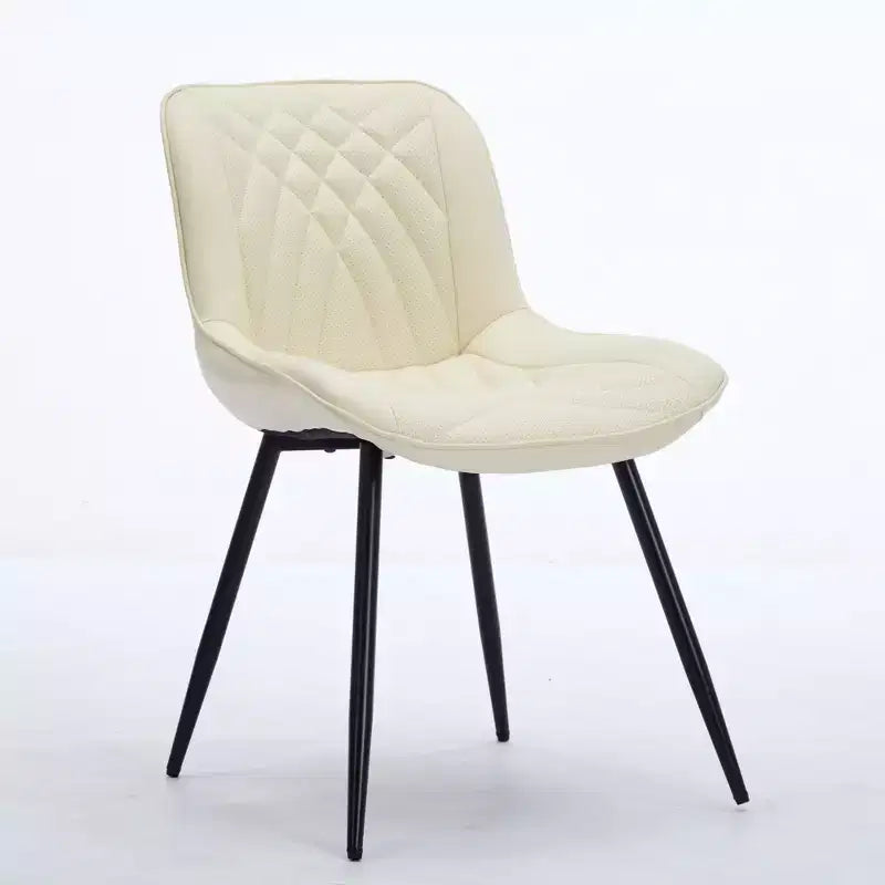 CLIHOME Lot de 2 Chaises de Salle à Manger, Chaises de Cuisine Rembourrées en Similicuir de Style Moderne du Milieu du Siècle