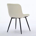 CLIHOME Lot de 2 Chaises de Salle à Manger, Chaises de Cuisine Rembourrées en Similicuir de Style Moderne du Milieu du Siècle