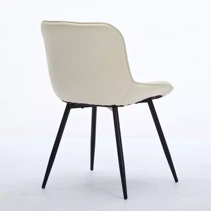 CLIHOME Lot de 2 Chaises de Salle à Manger, Chaises de Cuisine Rembourrées en Similicuir de Style Moderne du Milieu du Siècle