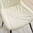 CLIHOME Lot de 2 Chaises de Salle à Manger, Chaises de Cuisine Rembourrées en Similicuir de Style Moderne du Milieu du Siècle