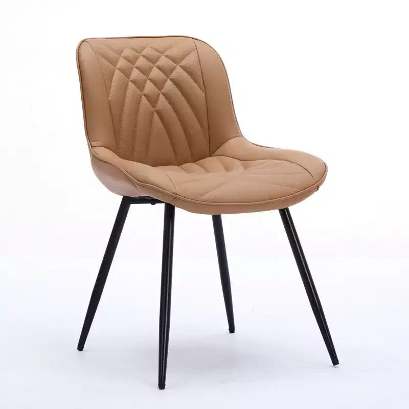 CLIHOME Lot de 2 Chaises de Salle à Manger, Chaises de Cuisine Rembourrées en Similicuir de Style Moderne du Milieu du Siècle