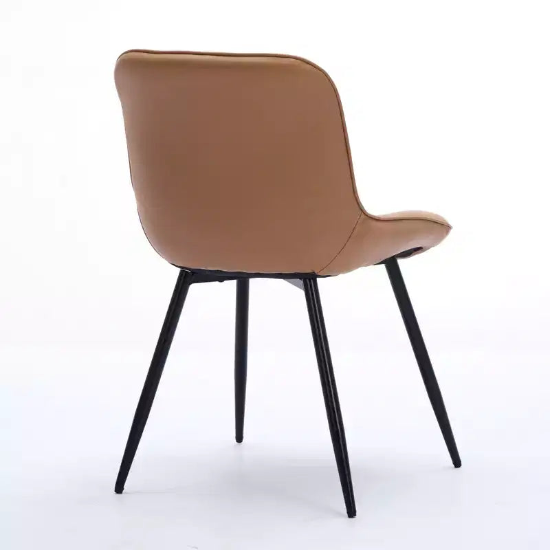 CLIHOME Lot de 2 Chaises de Salle à Manger, Chaises de Cuisine Rembourrées en Similicuir de Style Moderne du Milieu du Siècle