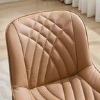 CLIHOME Lot de 2 Chaises de Salle à Manger, Chaises de Cuisine Rembourrées en Similicuir de Style Moderne du Milieu du Siècle
