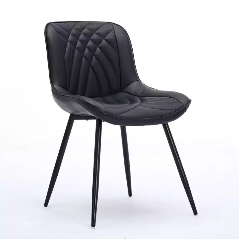 CLIHOME Lot de 2 Chaises de Salle à Manger, Chaises de Cuisine Rembourrées en Similicuir de Style Moderne du Milieu du Siècle