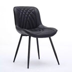 CLIHOME Lot de 2 Chaises de Salle à Manger, Chaises de Cuisine Rembourrées en Similicuir de Style Moderne du Milieu du Siècle