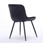 CLIHOME Lot de 2 Chaises de Salle à Manger, Chaises de Cuisine Rembourrées en Similicuir de Style Moderne du Milieu du Siècle