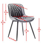 CLIHOME Lot de 2 Chaises de Salle à Manger, Chaises de Cuisine Rembourrées en Similicuir de Style Moderne du Milieu du Siècle