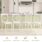 VECELO Ensemble table et 4 chaises de salle à manger, dînette en faux marbre avec 4 chaises pour cuisine, petit espace, noir/blanc