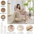 Fauteuils planeurs, Rocking chair moderne, Rocking chair planeur pour chambre de bébé, Fauteuil à bascule d'appoint capitonné à dossier haut avec poches latérales