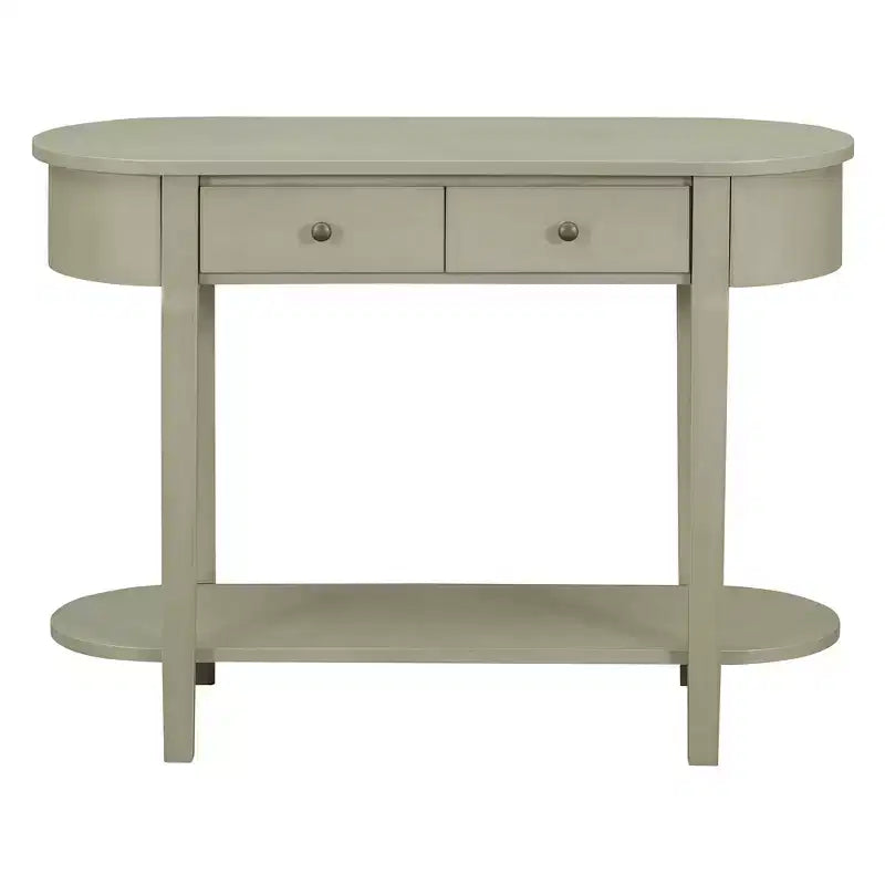 MAYEERTY Console Rétro avec Design Courbé et Finition Lisse pour Entrées Salons Couloirs Turquoise Gris