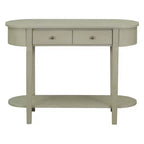MAYEERTY Console Rétro avec Design Courbé et Finition Lisse pour Entrées Salons Couloirs Turquoise Gris
