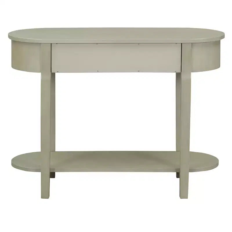 MAYEERTY Console Rétro avec Design Courbé et Finition Lisse pour Entrées Salons Couloirs Turquoise Gris